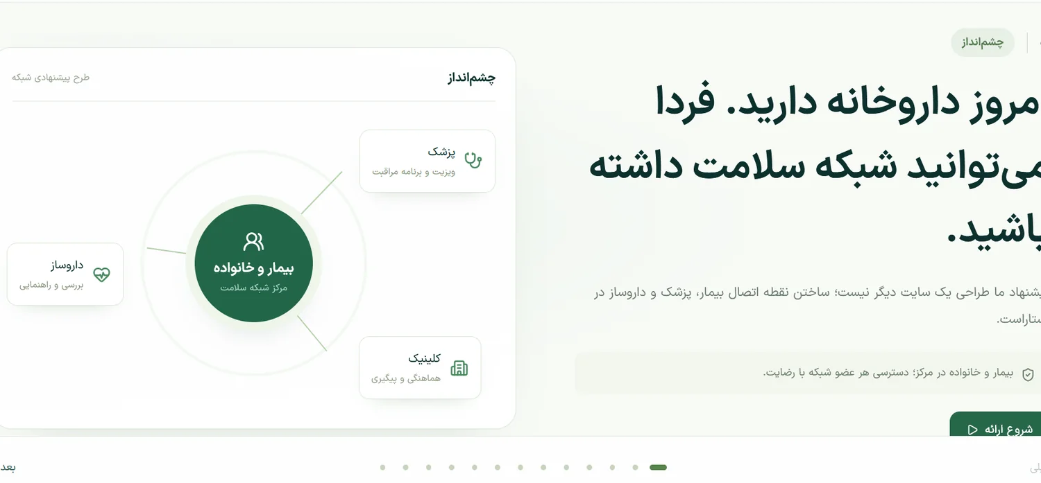 شبکه سلامت خانواده product interface